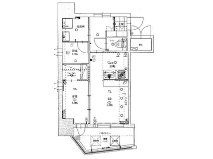 LA FASE ESTIERRA AKASAKA(1LDK/10階)の間取り写真