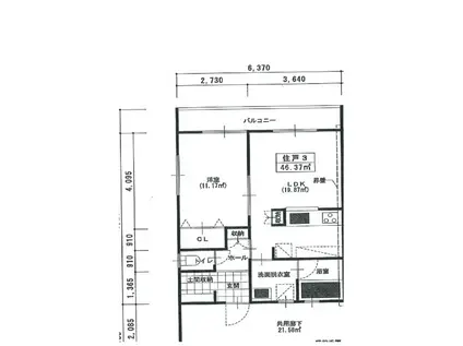 エイトピュア汐見台(1LDK/2階)の間取り写真