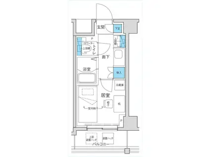 キャンパスヴィレッジ武蔵小杉(ワンルーム/3階)の間取り写真