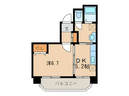 マウロアヴィラ室見(1DK/3階)の間取り写真