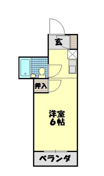 うしおマンション(ワンルーム/4階)の間取り写真