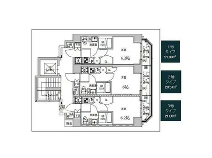 SーRESIDENCE横浜大通公園エスレジデンスヨコハマ(1K/9階)の間取り写真