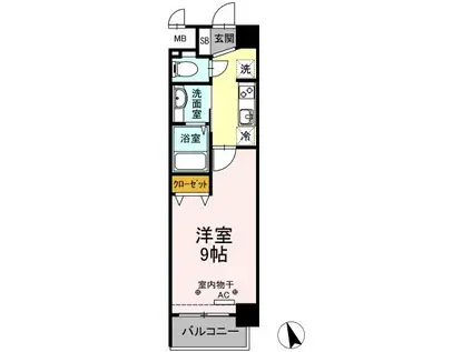 PLUM VILLAGE(1K/2階)の間取り写真