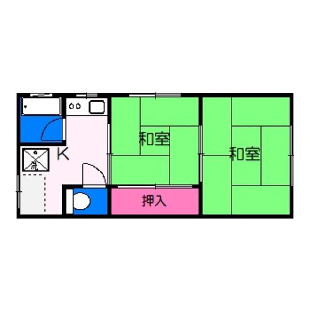 日栄ハウス(2K/2階)の間取り写真