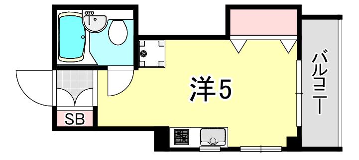 I・Tビル(ワンルーム/5階)の間取り写真