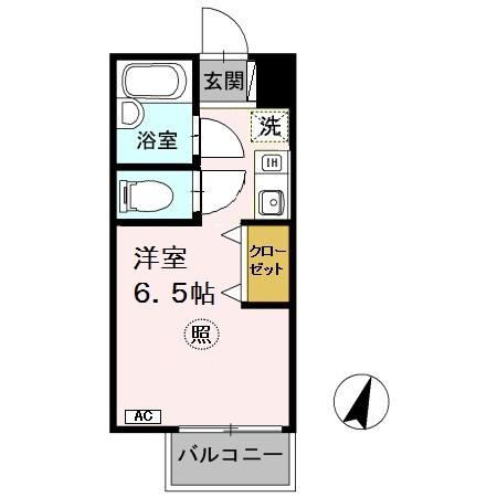 セジュール摩耶1(ワンルーム/1階)の間取り写真