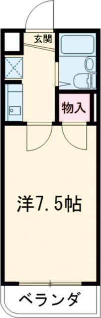 コンフォート楚原(1K/1階)の間取り写真