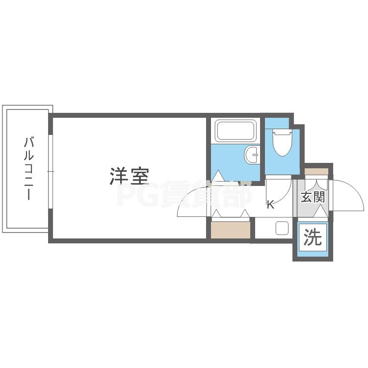 プレサンス難波ウエスト(1K/5階)の間取り写真