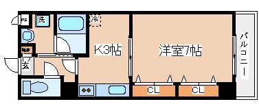 タカマツ神戸駅南通(1K/10階)の間取り写真