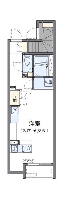 レオネクストベルテンポ(ワンルーム/1階)の間取り写真
