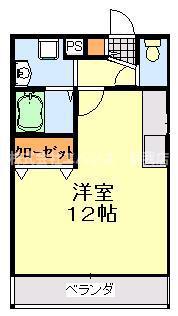 レジデンス蘇我(ワンルーム/1階)の間取り写真