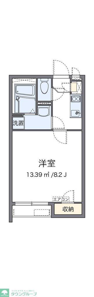 クレイノラーナII(1K/1階)の間取り写真