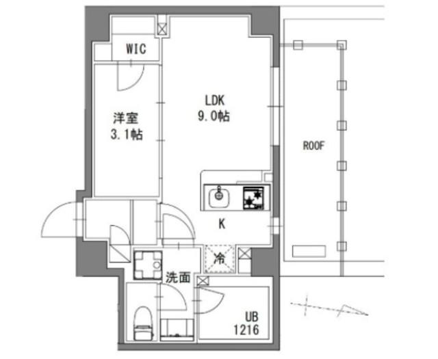 Sレジデンス東陽町フェリズ(1LDK/8階)の間取り写真