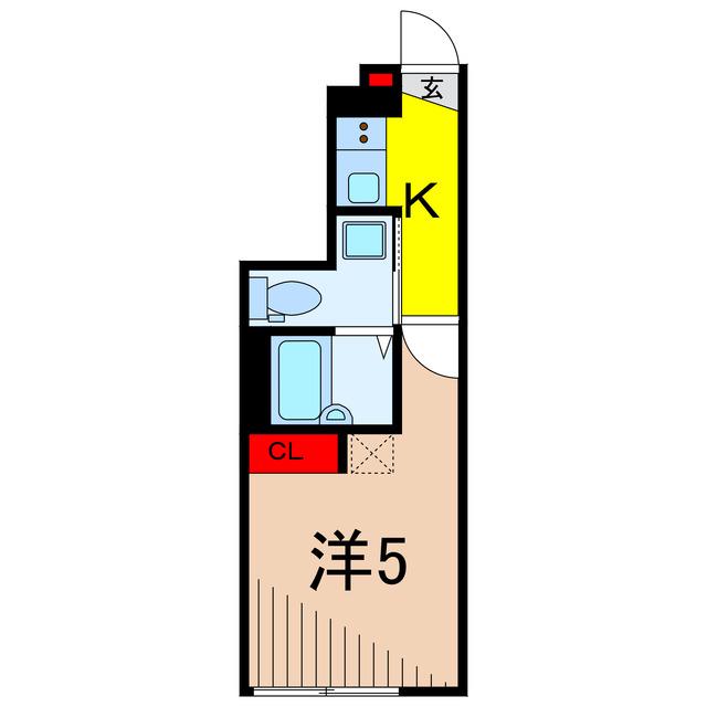 REBERTY亀有(1K/1階)の間取り写真