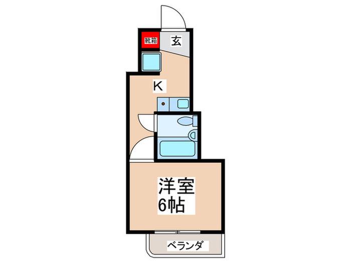 ライオンズマンション東村山第3(1K/1階)の間取り写真