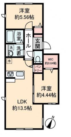 ハイムふじみ野(2LDK/3階)の間取り写真