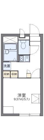 レオパレス陶器(1K/2階)の間取り写真