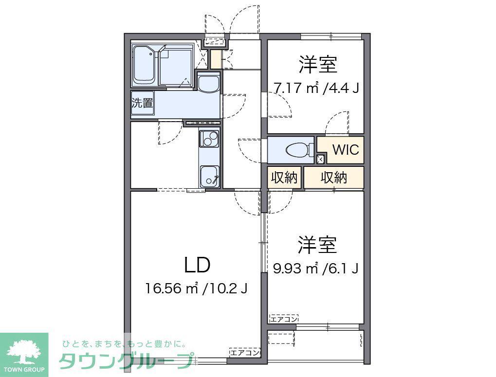 クレイノファミリア(2LDK/2階)の間取り写真