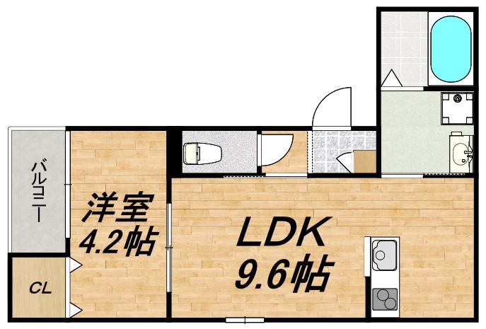 LECOCON一宮V(1LDK/2階)の間取り写真