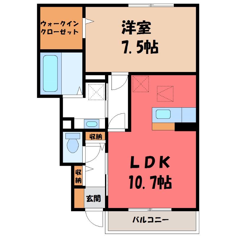 フェアリーコート(1LDK/1階)の間取り写真