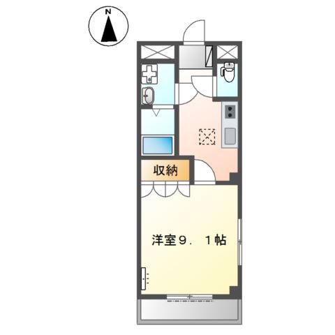 コンフォースハイム(1K/1階)の間取り写真