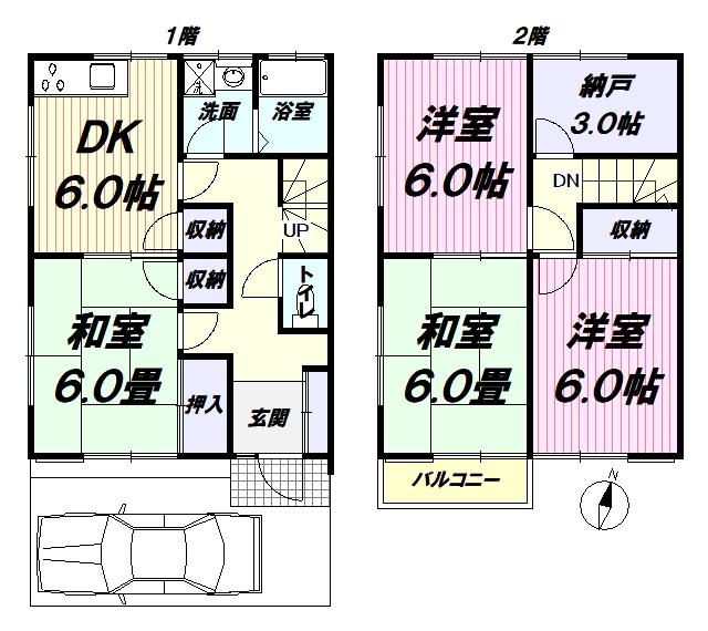 メープルハイムII(4SDK/1階)の間取り写真