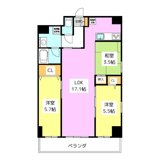 PALAIS FELICIA(3LDK/11階)の間取り写真