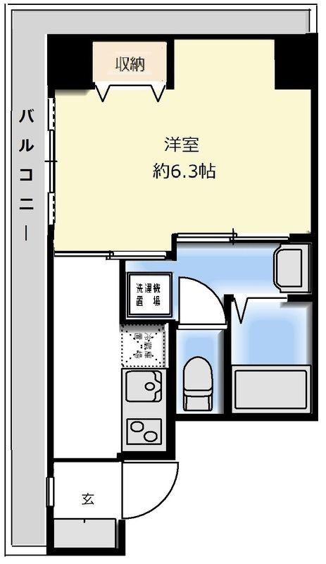 オアーゼ梅田東(1K/2階)の間取り写真