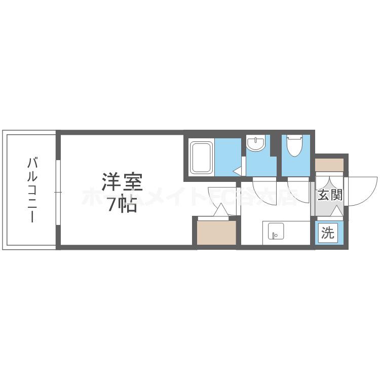 東三国NOAH(1K/2階)の間取り写真