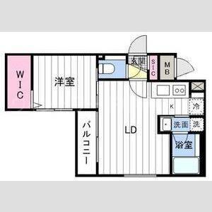 CARRERA福住 3RD(1LDK/3階)の間取り写真