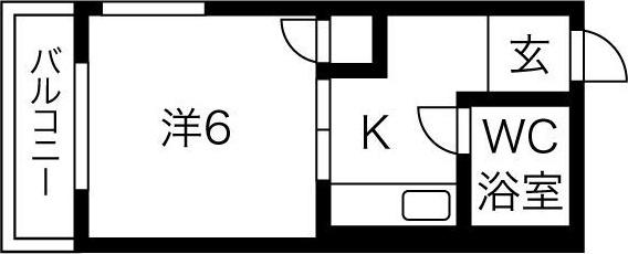 ビスタ寿(1K/3階)の間取り写真