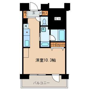 エフィーナ南麻布(ワンルーム/2階)の間取り写真