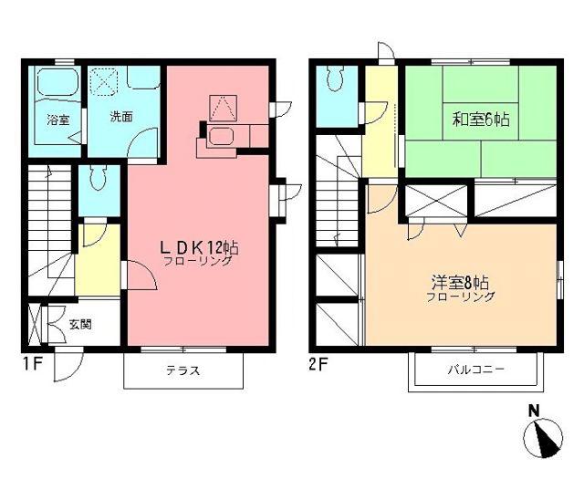 コメット(2LDK/1階)の間取り写真