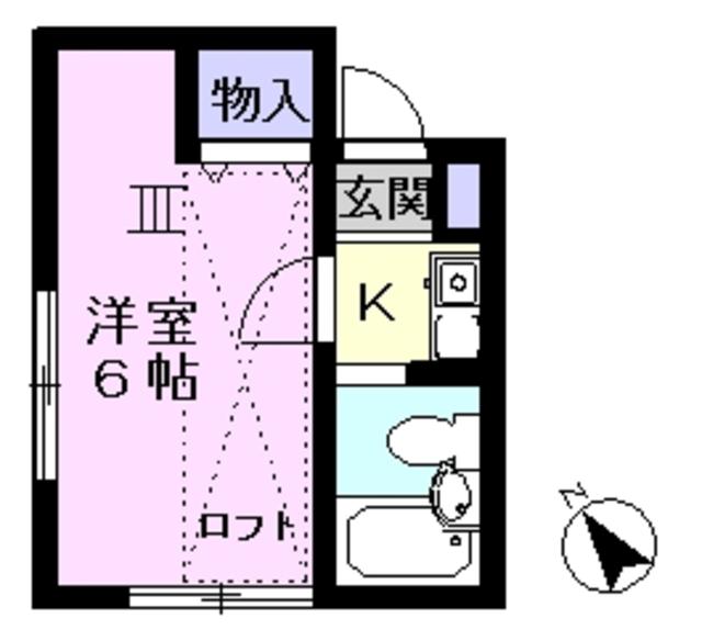 アネックス南流山6期(1K/2階)の間取り写真