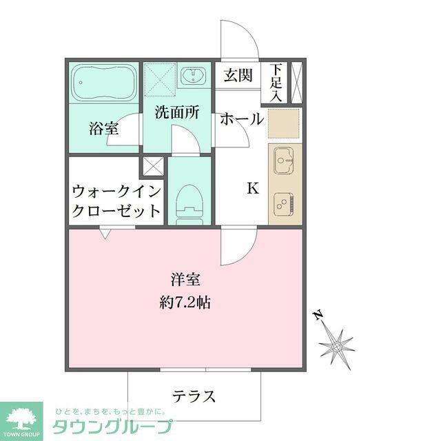 マンハイム ズュ―デン(1K/1階)の間取り写真