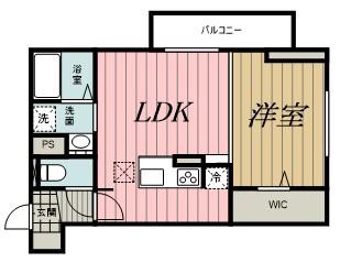 DーROOM弁天3丁目 C(1LDK/1階)の間取り写真