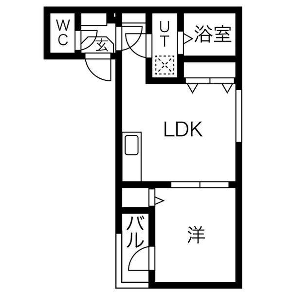 GRAN REGALO 大曽根(1LDK/3階)の間取り写真