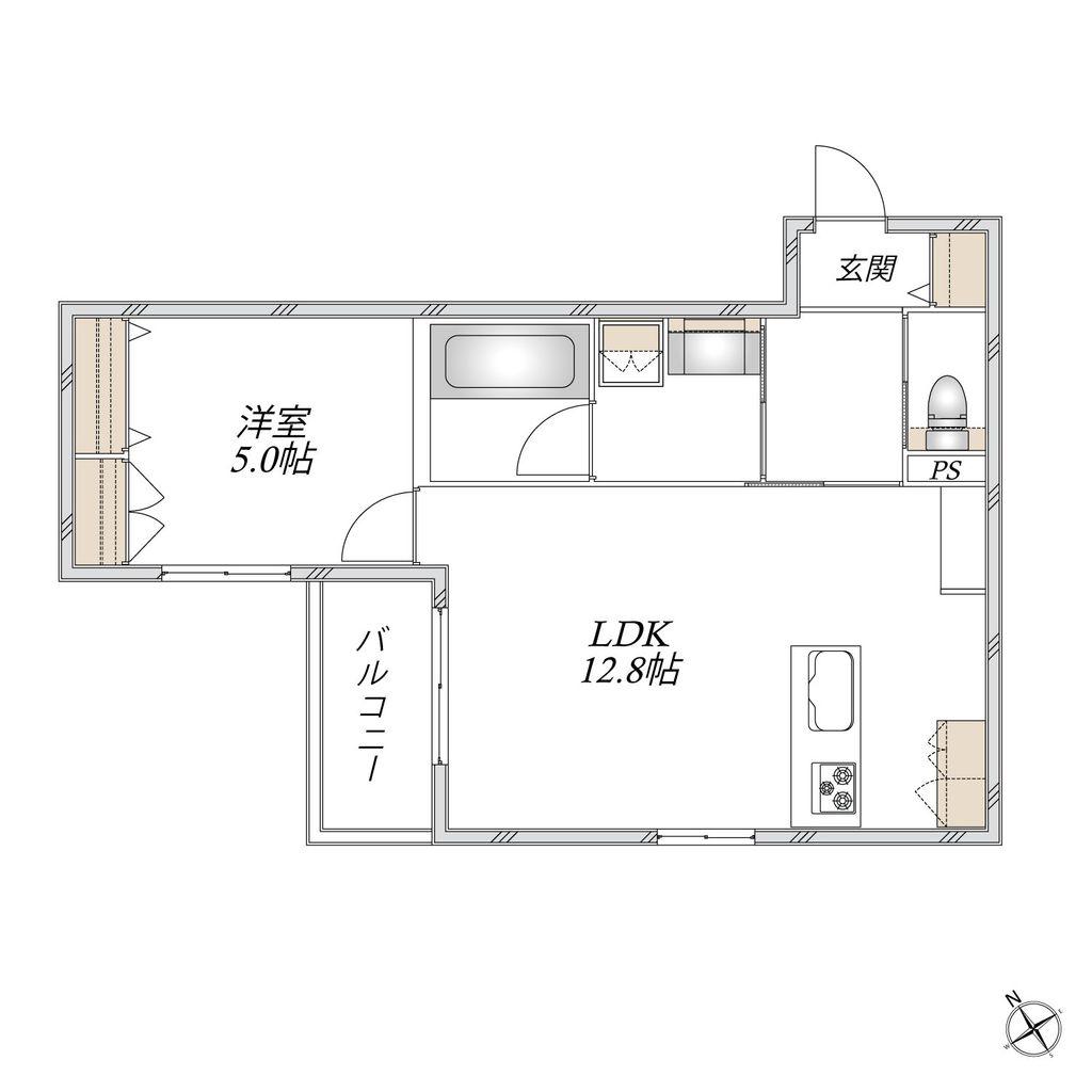 MAISON SARKLAND(1LDK/3階)の間取り写真