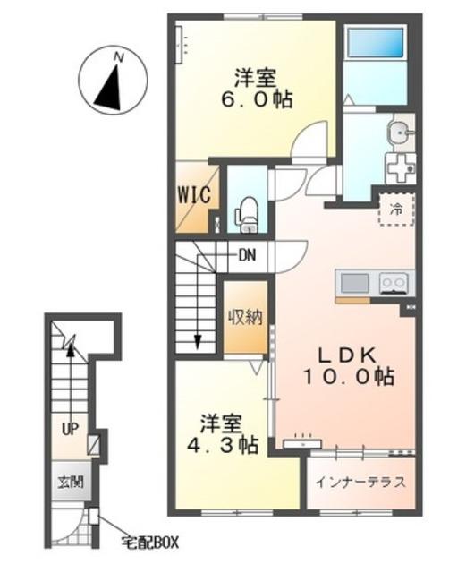 サンコート リラ(2LDK/2階)の間取り写真