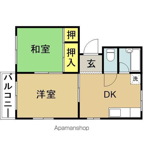 第一弘コーポ(2DK/2階)の間取り写真