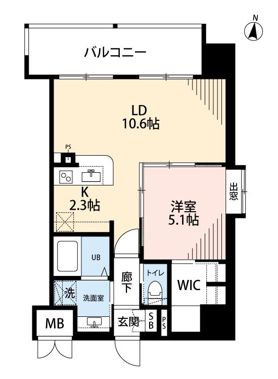 サヴォイ フェアリーパーク(1LDK/12階)の間取り写真