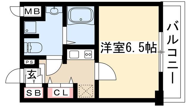 レジディア高岳(1K/12階)の間取り写真