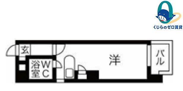リアライズ鶴舞南II(1K/5階)の間取り写真