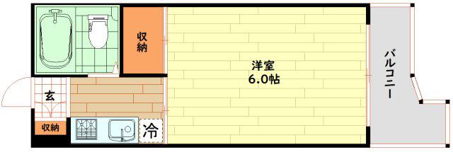アベニール京橋(1K/3階)の間取り写真
