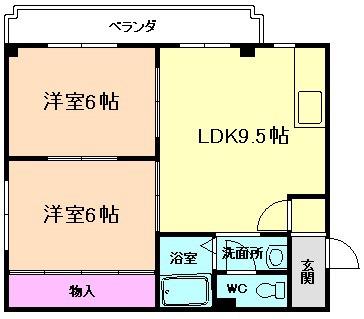 リアライズ古川橋(2LDK/3階)の間取り写真