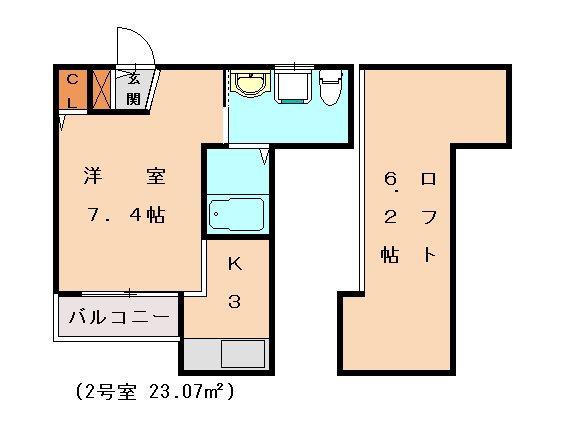 MARINSTUDIO和白(1K/1階)の間取り写真