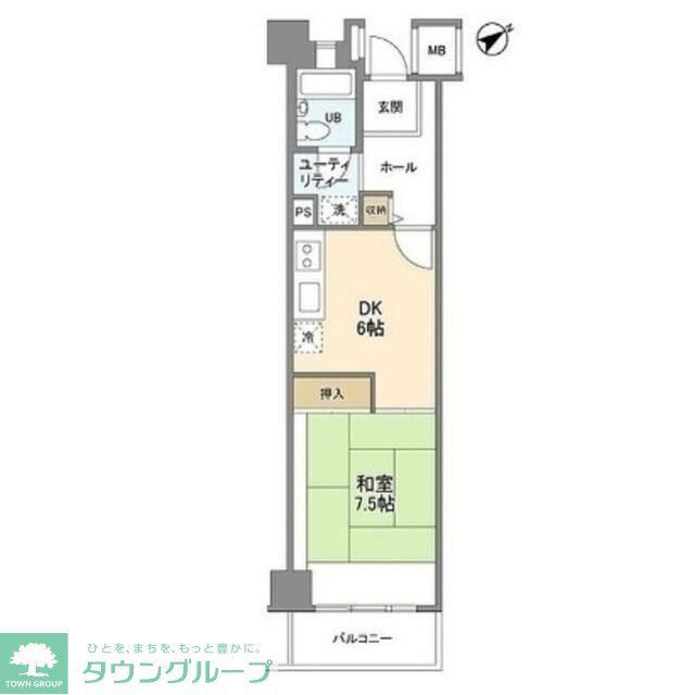 プラザ唐木田(1DK/3階)の間取り写真