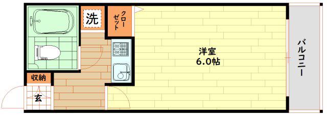 エスリード梅田西(1K/9階)の間取り写真