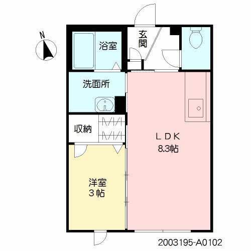 ヒルズ上野(1LDK/1階)の間取り写真