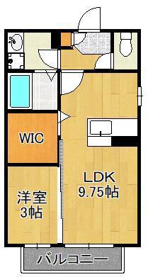 エスペランサ(1LDK/2階)の間取り写真